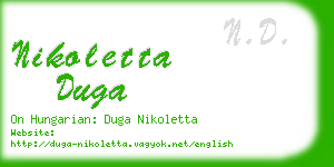 nikoletta duga business card